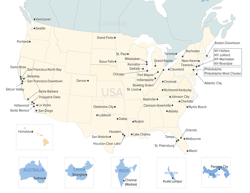 2017 ELS Centers Map